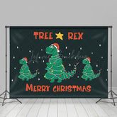 Lofaris Dinosaurier Grün Baum Baum Res Fröhlich Weihnachten Hintergrund